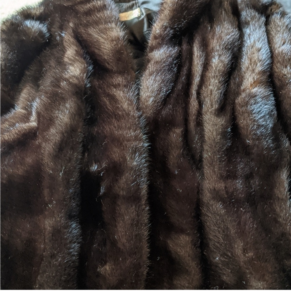 Luxurious Brown Faux Fur Coat